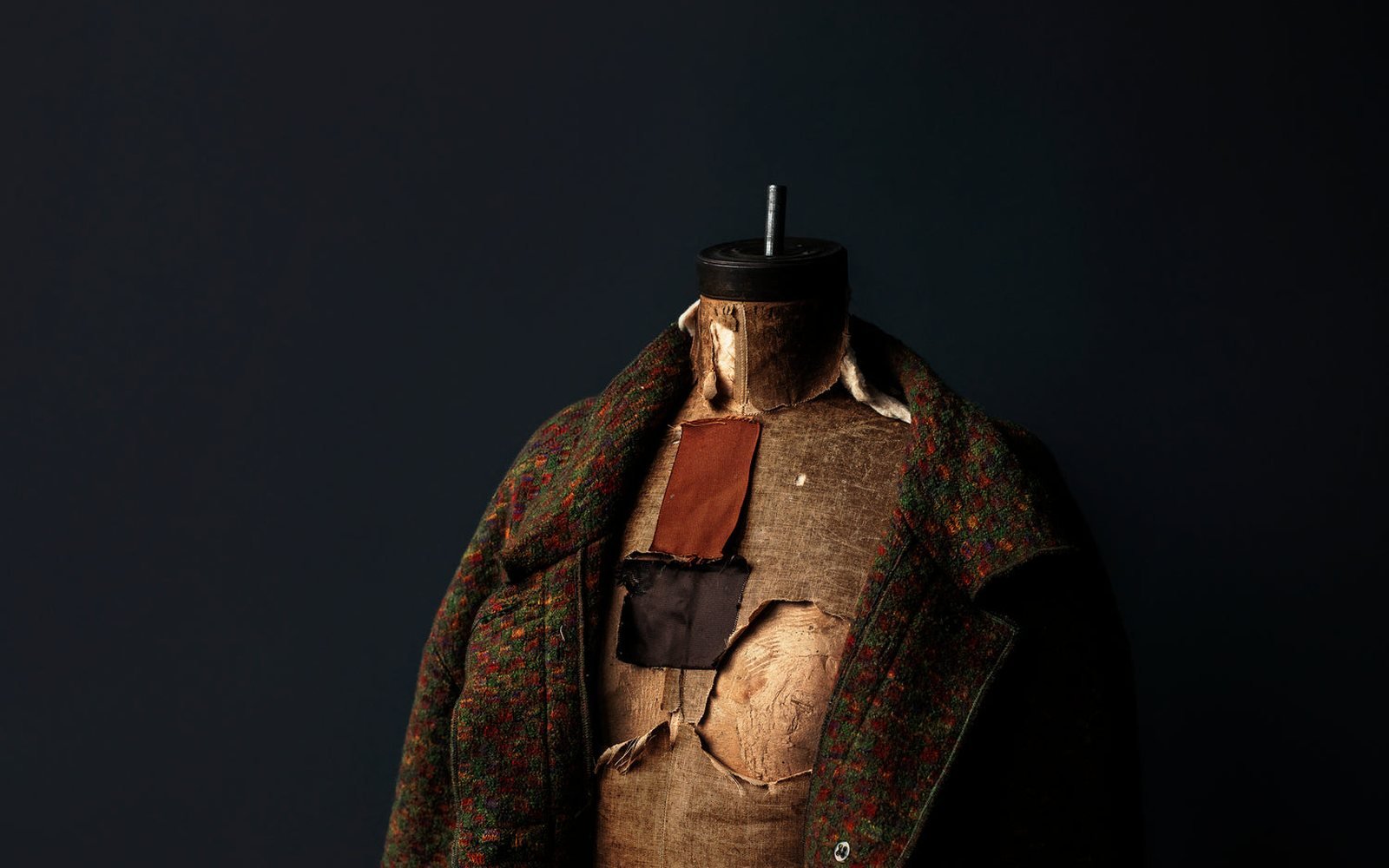 Coat on the atelier stand